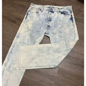 Levi’s 505 CT Men Jeans Button Fly Straight Leg Regular Fit Acid Wash Size 36x28